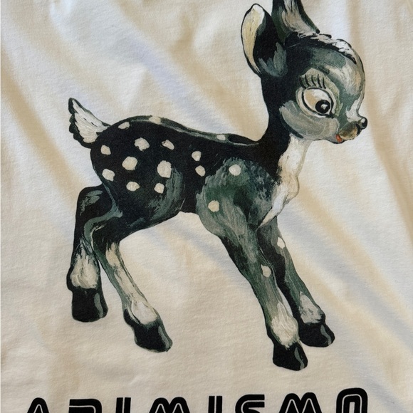 Gucci White Deer Graphic T-Shirt - Picture 2 of 5